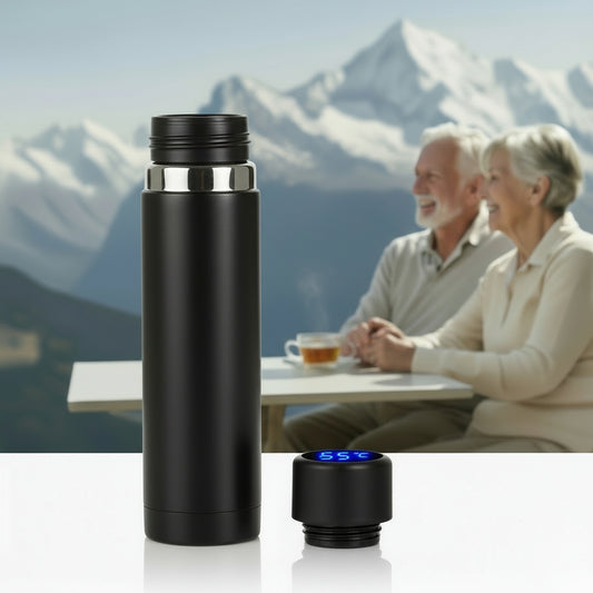 PrimaHome™ – Intelligente Edelstahl-Thermoflasche mit Temperaturanzeige (500 ml)