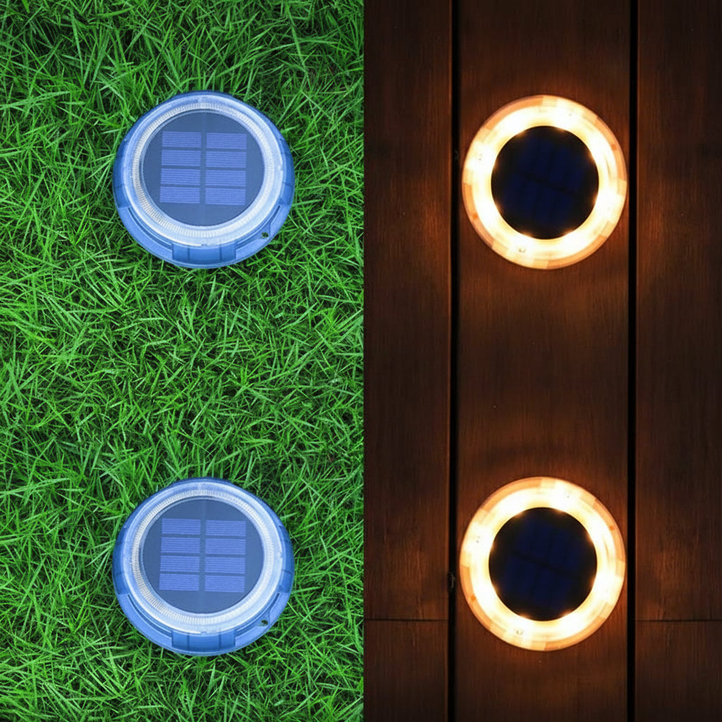 LED Solar Lawn Lights Outdoor Waterproof Solar Powered Buried Street Lamp Garden Villa Decorative Solar Light White Warm