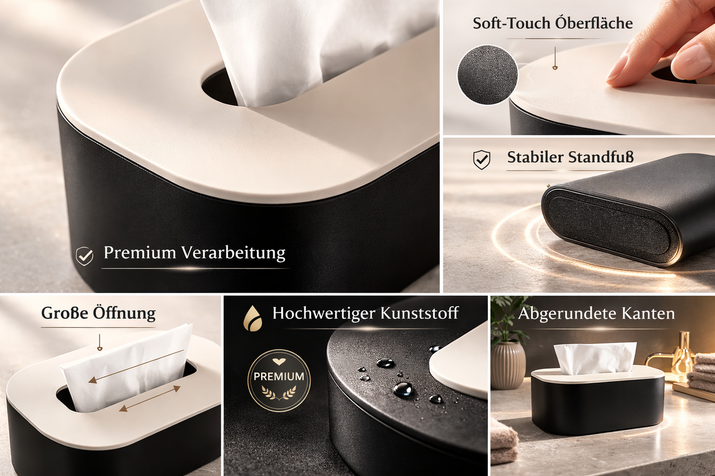 PrimaHome™ Premium TissueBox Black Edition