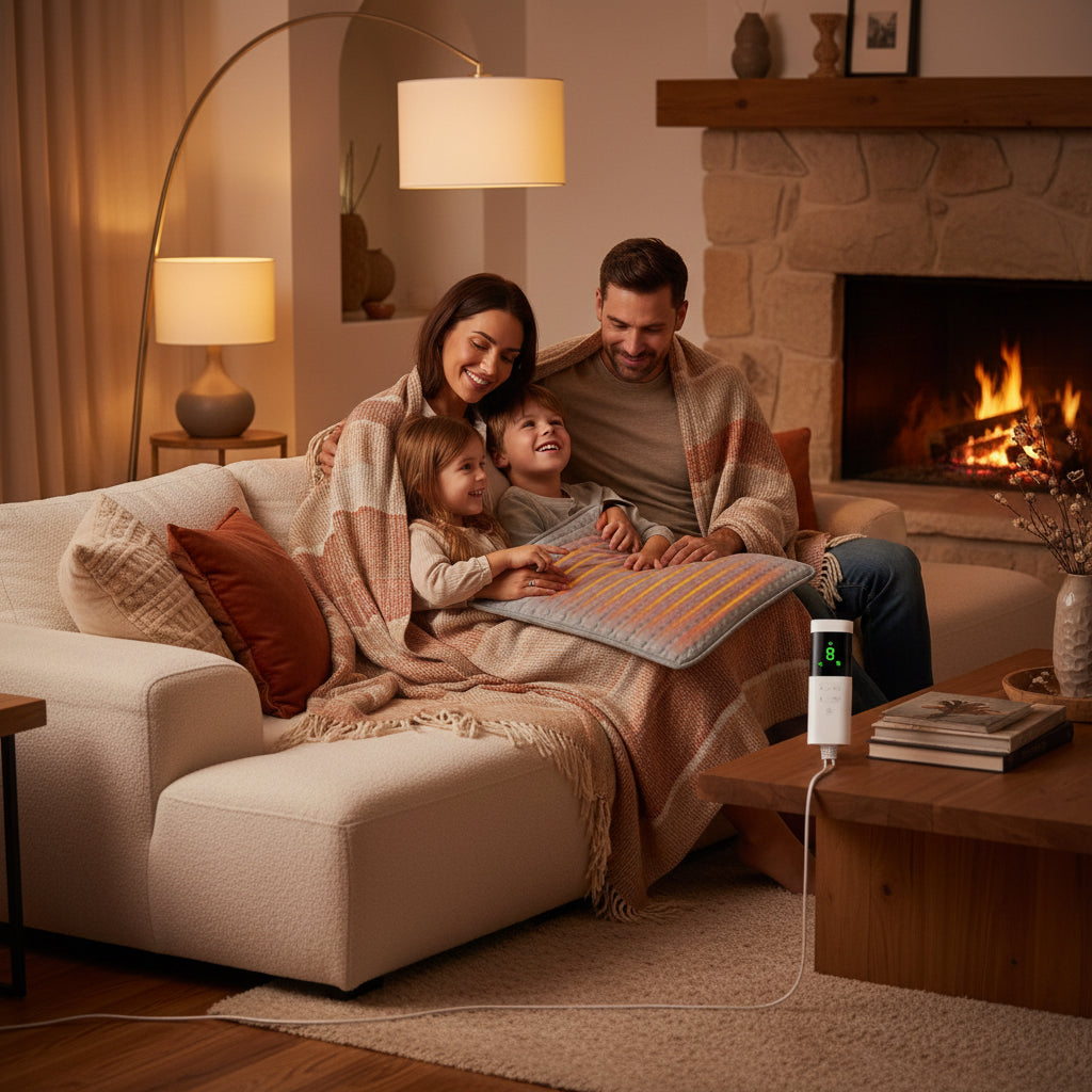 Electric Heating Pad Blanket 9 Level 4 Mode Timer Heating Pad for Shoulder Neck Back Spine Leg Winter Warm