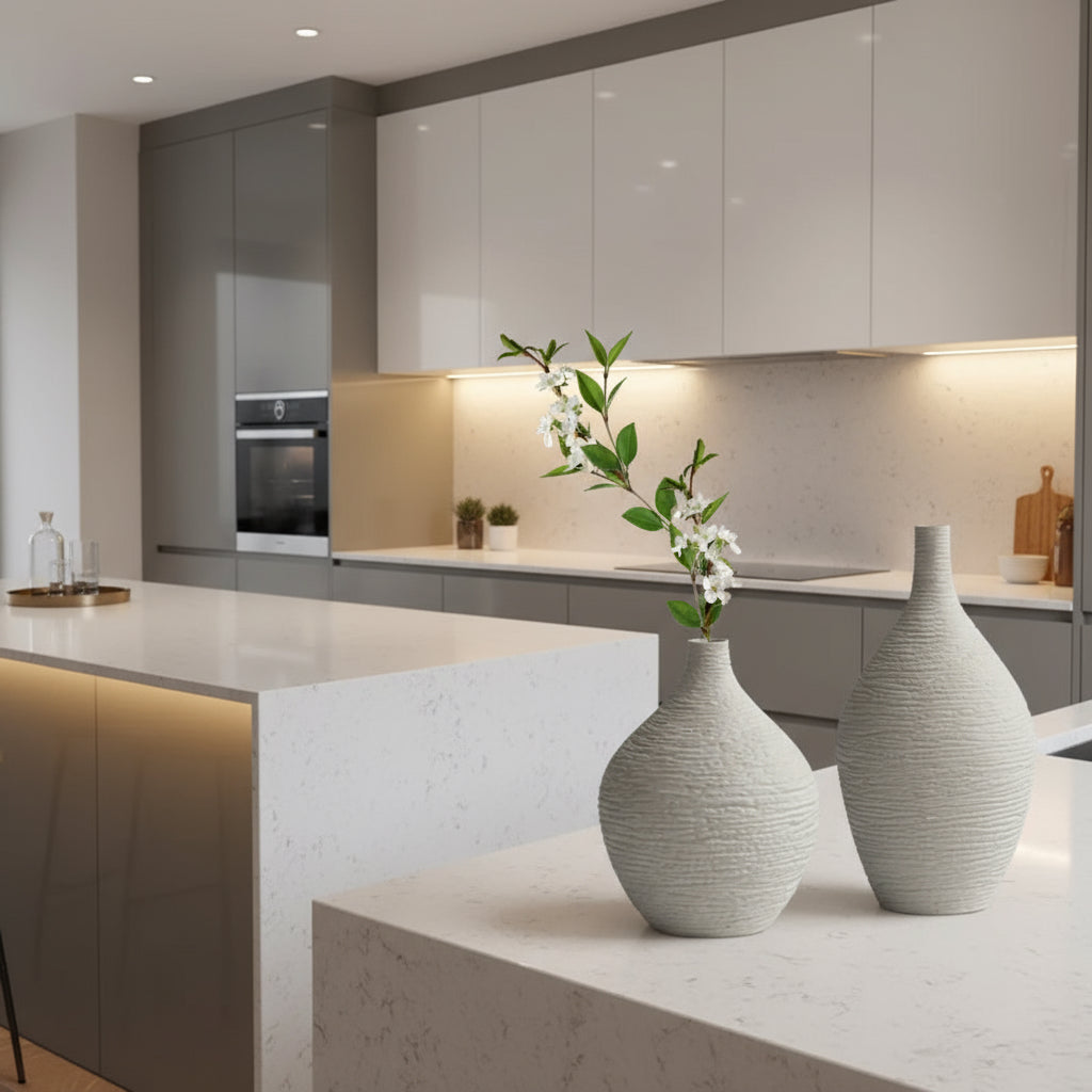 Simple Ceramic Vase Decoration for Home Nordic Luxury Narrow Mouth Flower Pot Living Room Interior Office Desktop Decor Gift