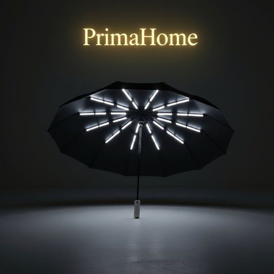 PrimaHome™ SwissLight Umbrella – LED Regenschirm mit Schweizer Design