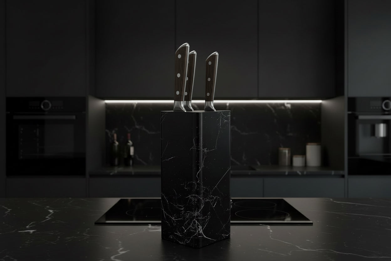 PrimaHome™ Black Marble Premium Messerhalter