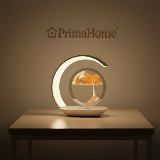PrimaHome™ Swiss GravityGlow – LED Sandscape Lampe mit Wireless Charging