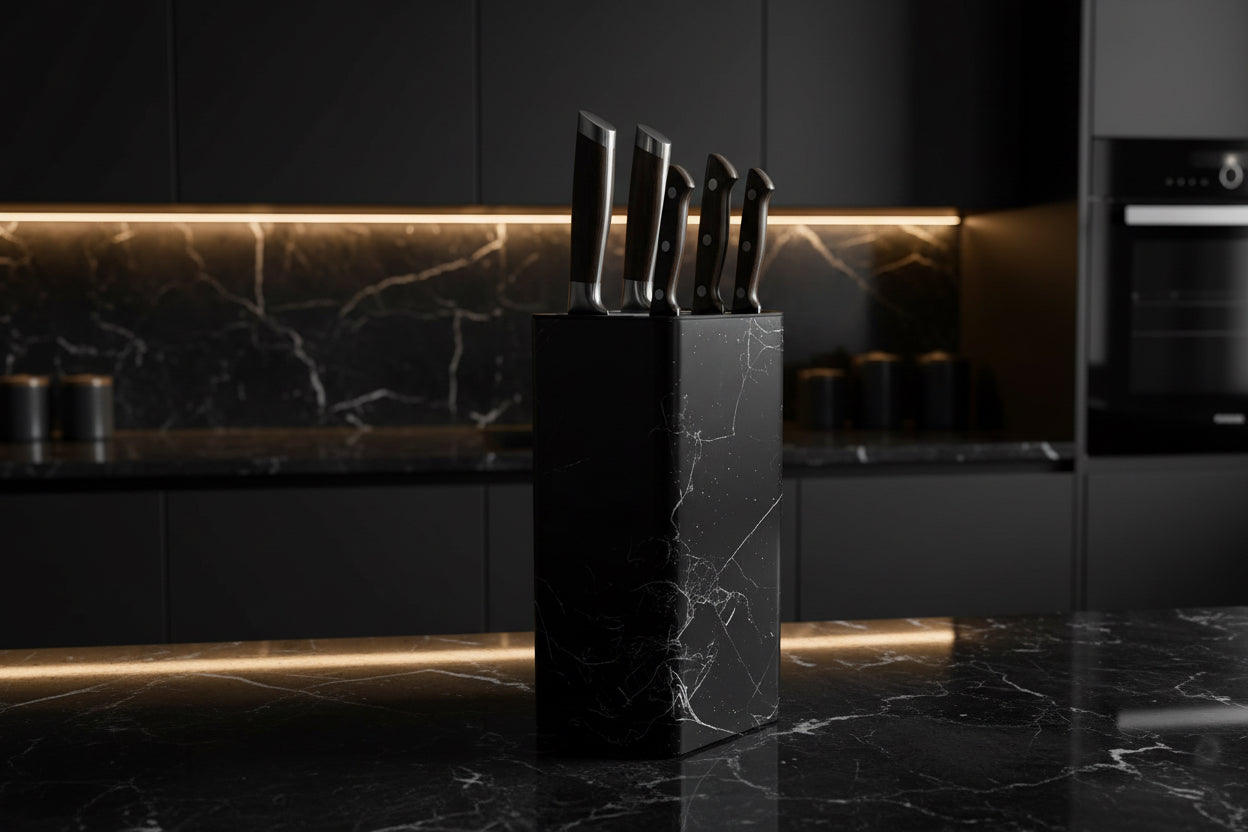 PrimaHome™ Black Marble Premium Messerhalter