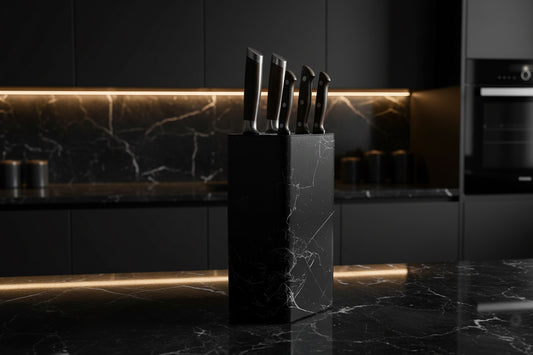 PrimaHome™ Black Marble Premium Messerhalter