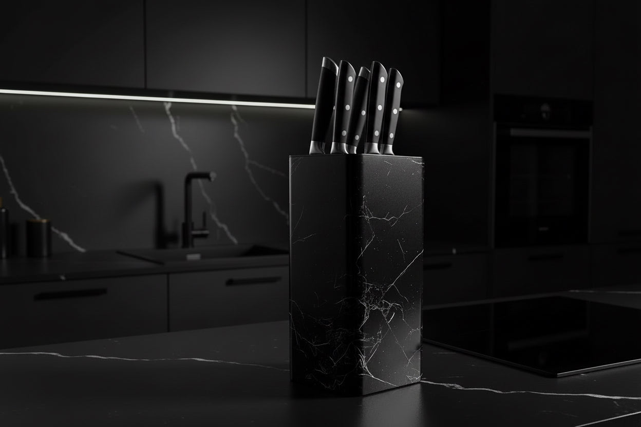 PrimaHome™ Black Marble Premium Messerhalter