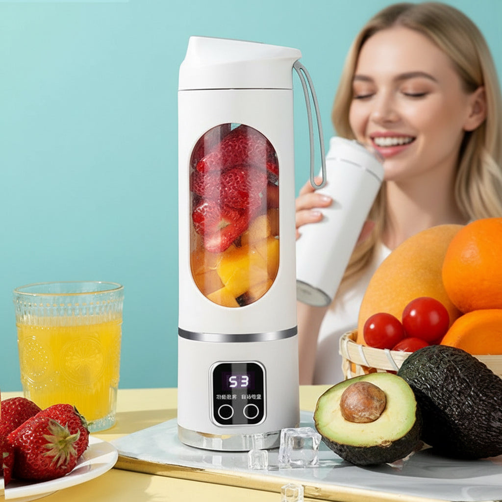 PrimaHome™ SwissBlend Pro – Tragbarer Smoothie-Mixer mit Display