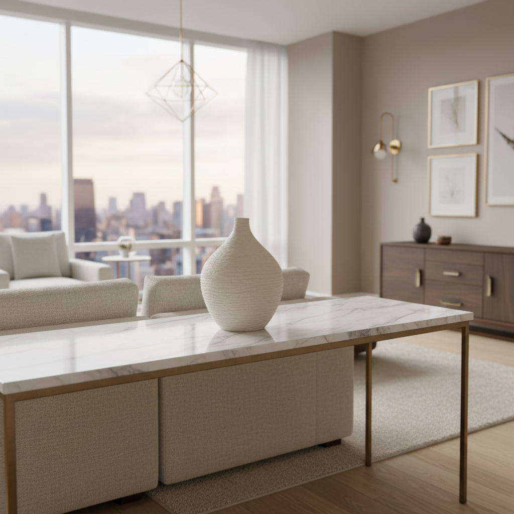 Simple Ceramic Vase Decoration for Home Nordic Luxury Narrow Mouth Flower Pot Living Room Interior Office Desktop Decor Gift