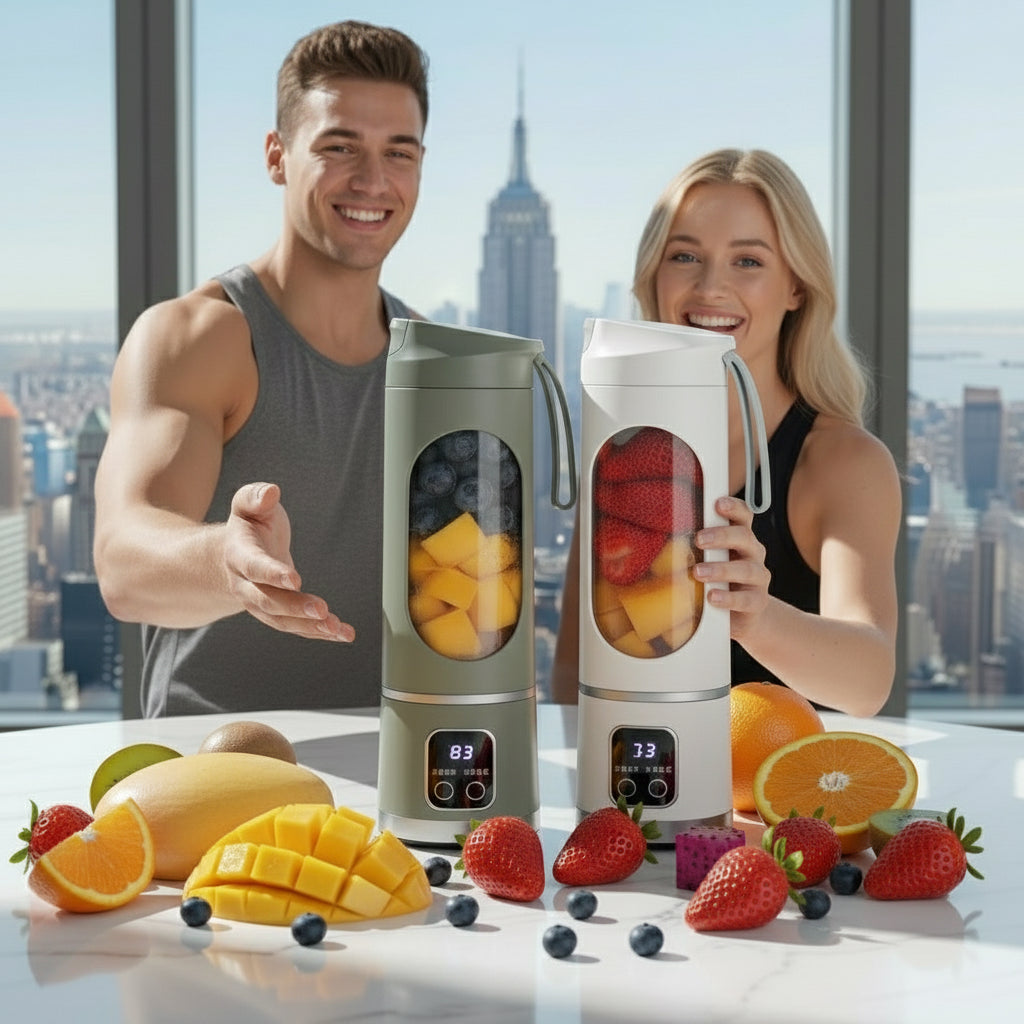 PrimaHome™ SwissBlend Pro – Tragbarer Smoothie-Mixer mit Display