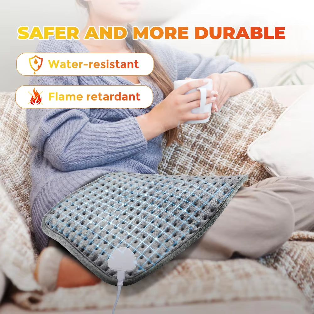 Electric Heating Pad Blanket 9 Level 4 Mode Timer Heating Pad for Shoulder Neck Back Spine Leg Winter Warm