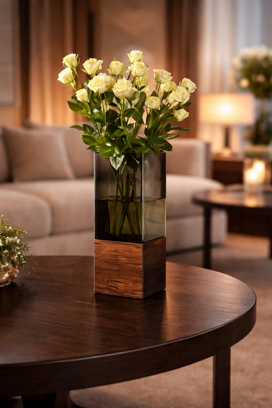 PrimaHome™ EmeraldGlow Premium Glasvase