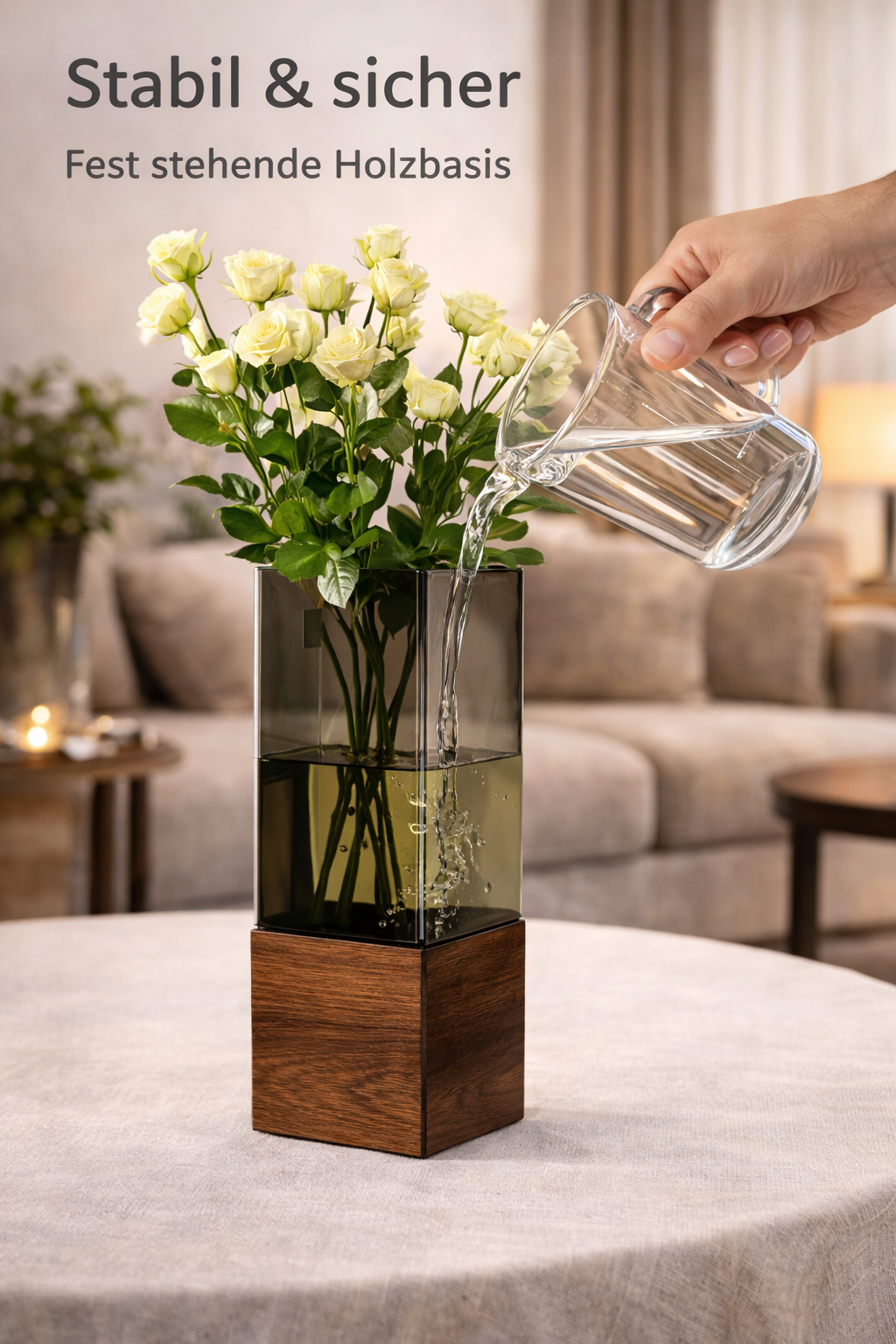 PrimaHome™ EmeraldGlow Premium Glasvase