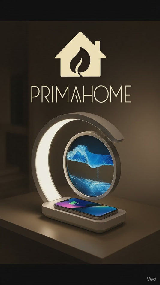 PrimaHome™ Swiss GravityGlow – LED Sandscape Lampe mit Wireless Charging