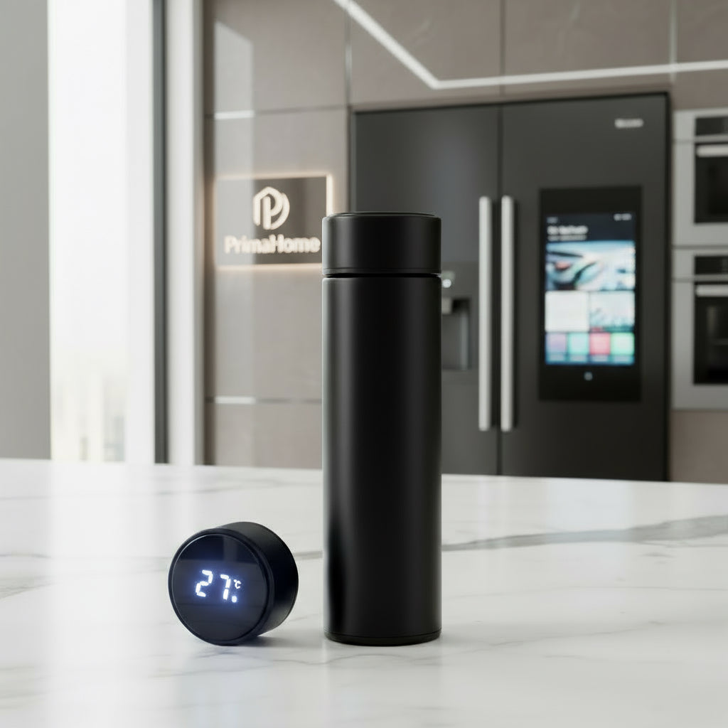 PrimaHome™ – Intelligente Edelstahl-Thermoflasche mit Temperaturanzeige (500 ml)